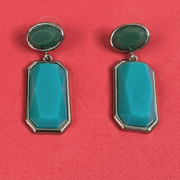 Jewelry - Kate Spade New York Big Green Dangle Earrings Lightweight 2"